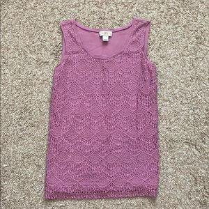 Sleeveless purple Loft top